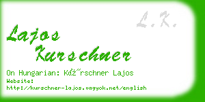 lajos kurschner business card
